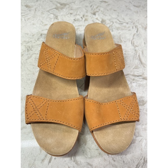 Dansko Shoes - Dansko Maddy Milled Nubuck Sandals Orange Slide Womens Size 40 (US 9.5-10)